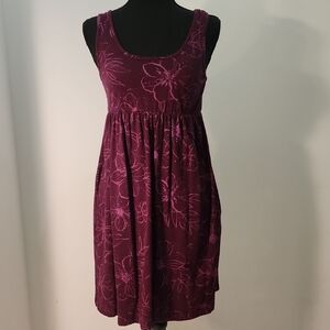 Sonoma Red Sleeveless Scoop Neck Sundress